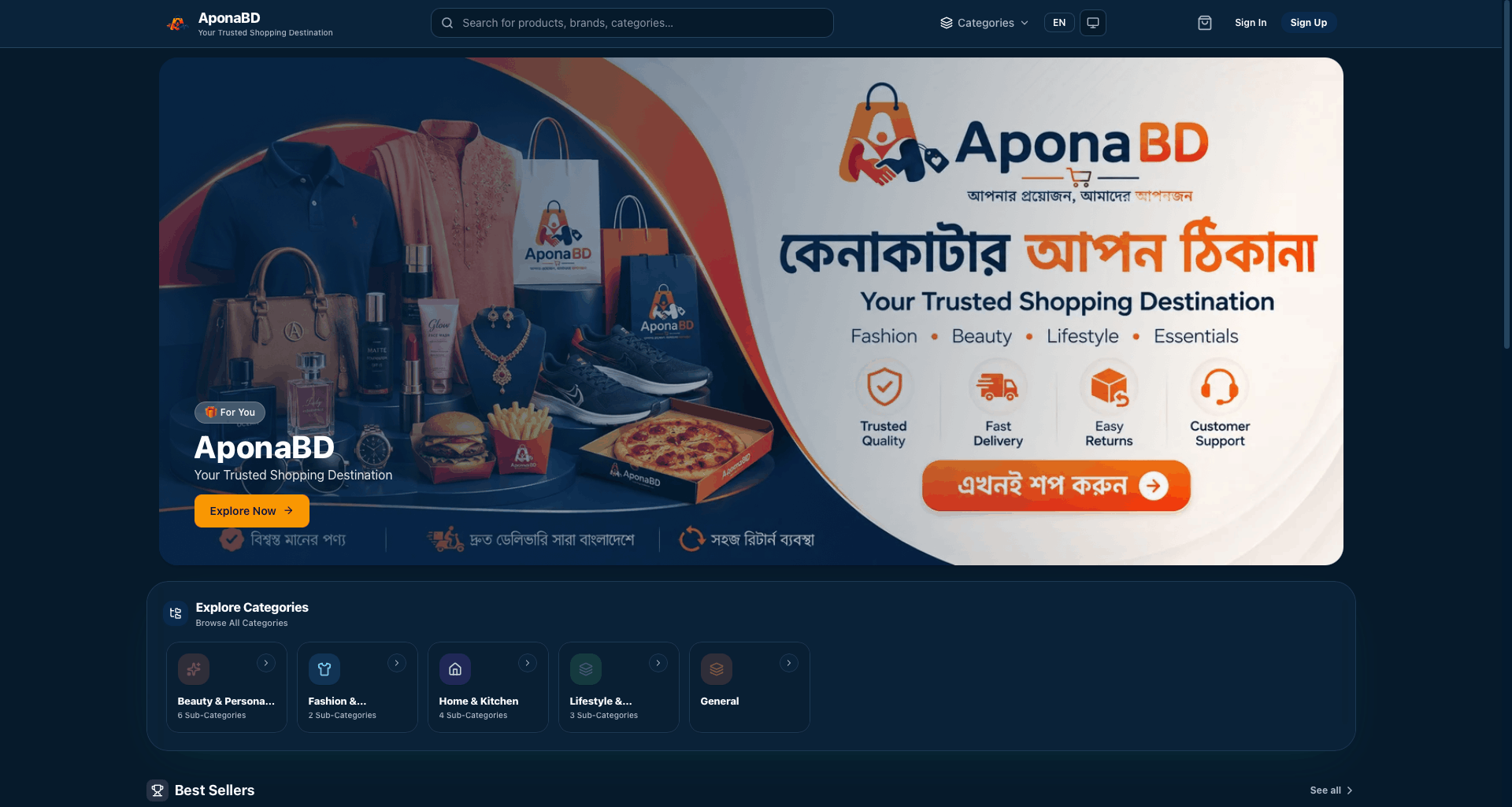 AponaBD | Full-Stack E-Commerce Platform